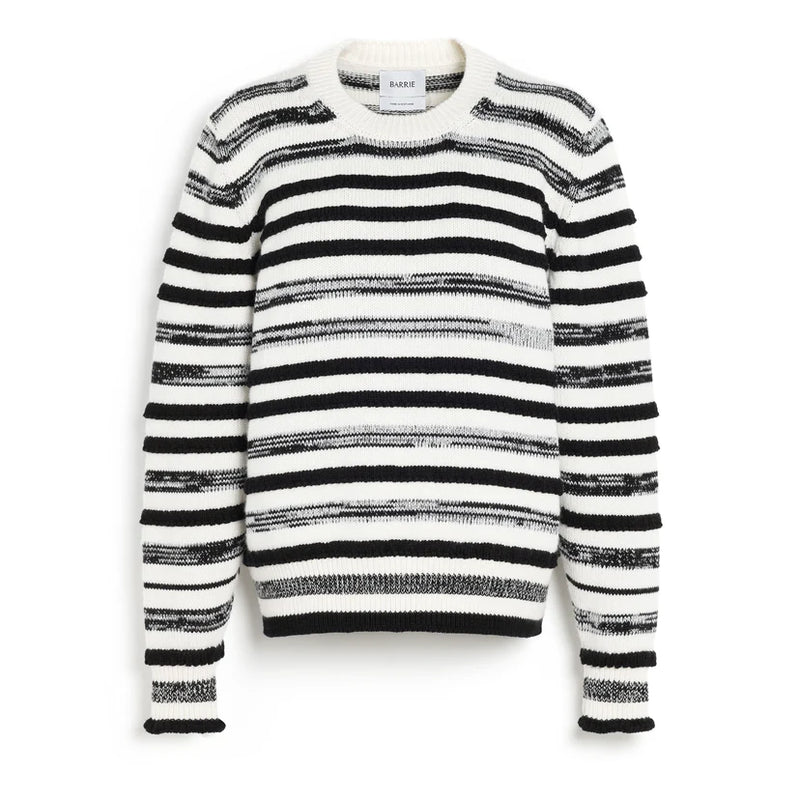 Striped Cashmere and Cotton Round-Neck Jumper