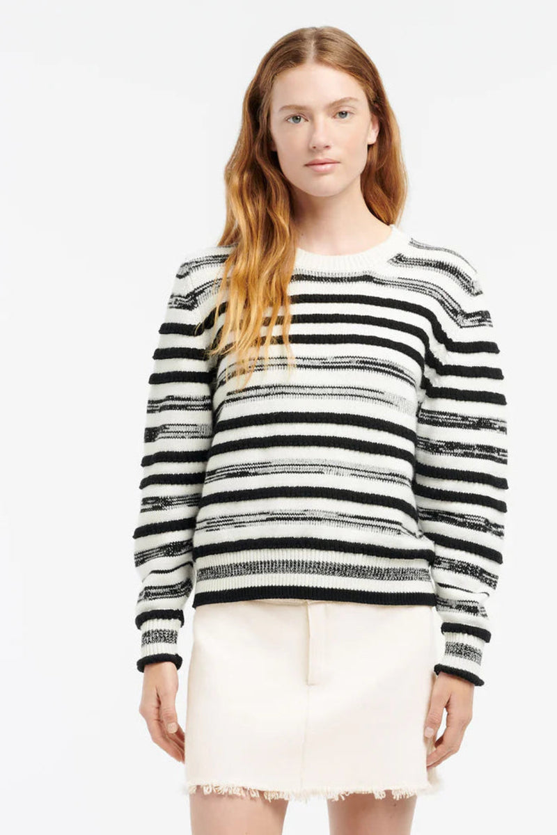 Striped Cashmere and Cotton Round-Neck Jumper