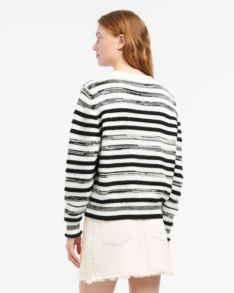 Striped Cashmere and Cotton Round-Neck Jumper