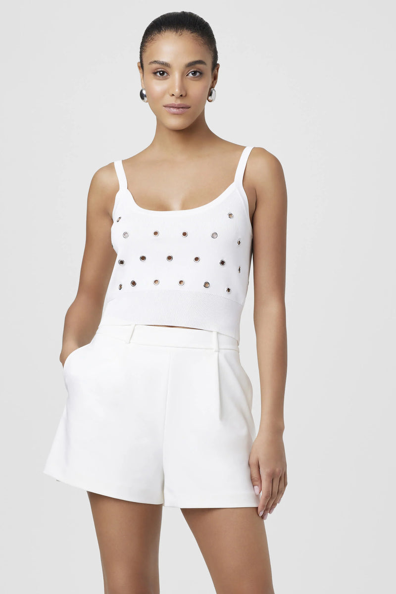 Noemie Grommets Tank Optic White