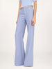 High-Rise Flared Pants Linen Crêpe