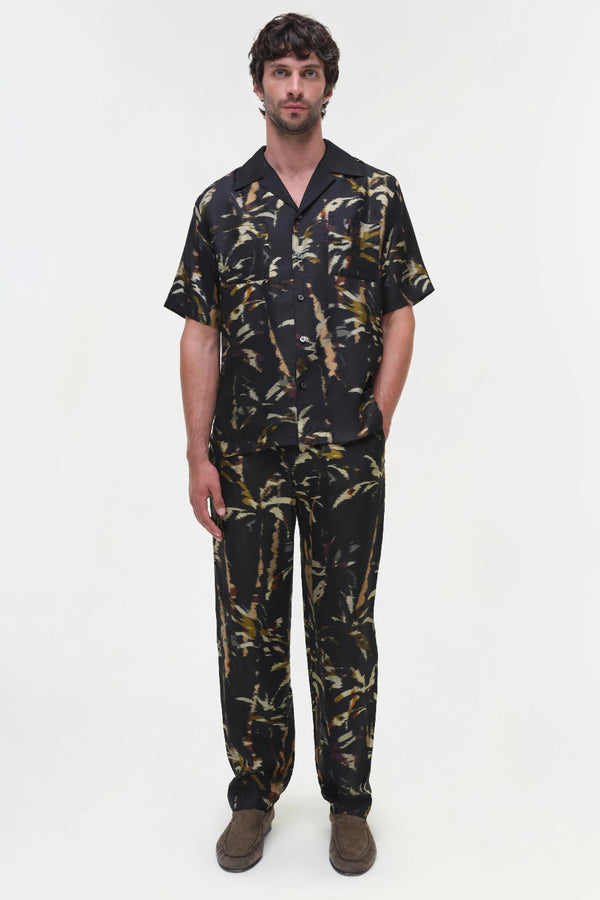 Allister Pullo On Pants Windswept Palm Print