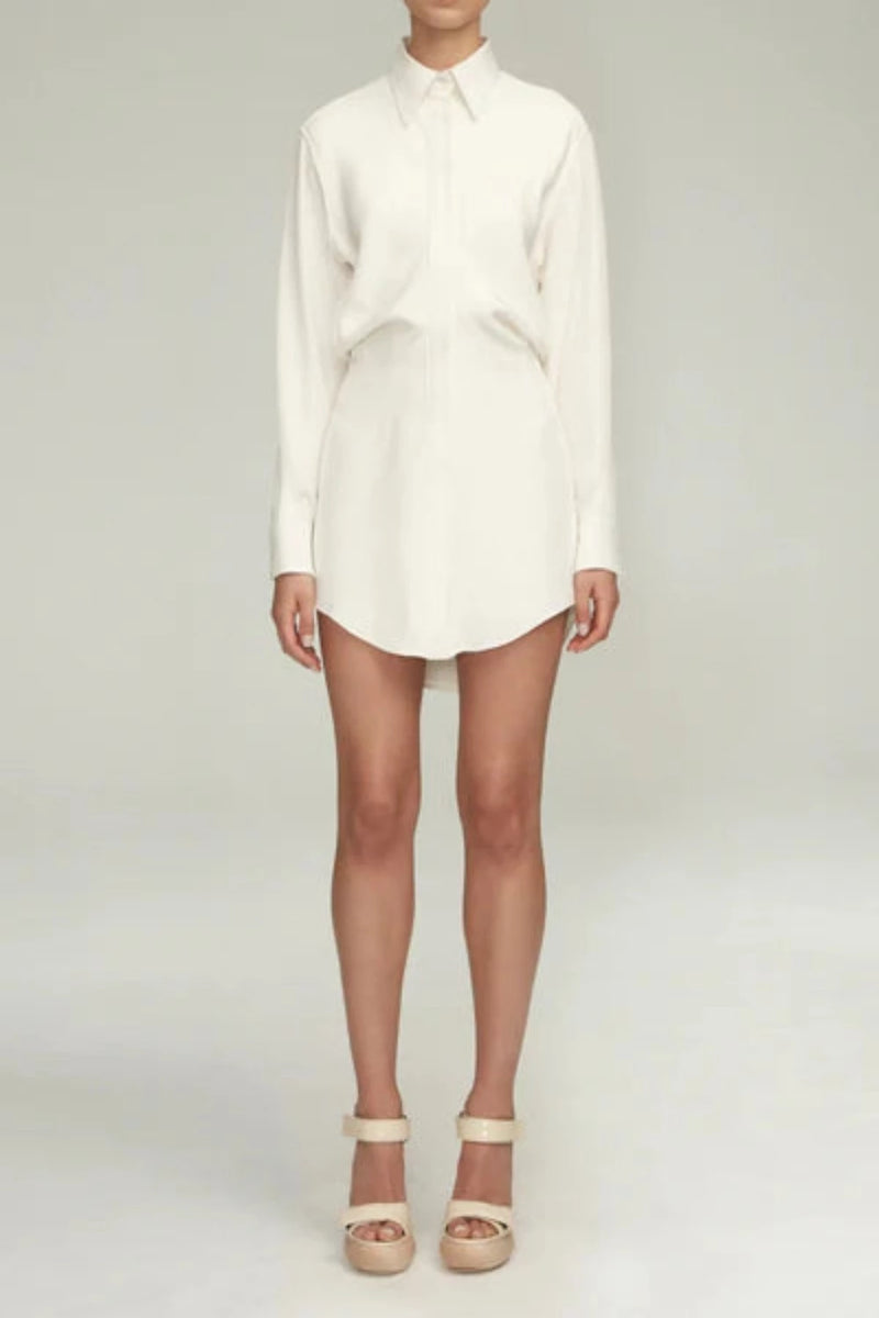 BRANDON MAXWELL The Vera Shirtdress White (Final Sale) CURIO FAENA MIAMI