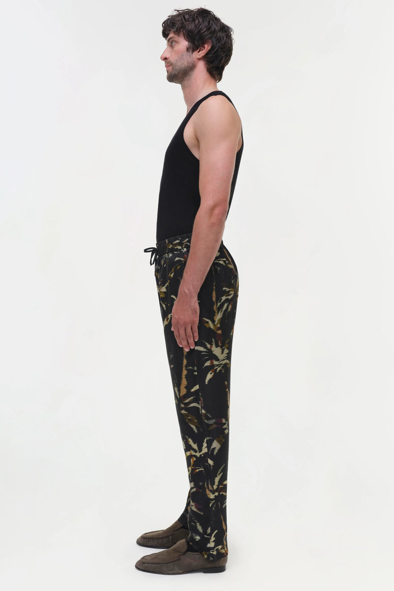 Allister Pullo On Pants Windswept Palm Print