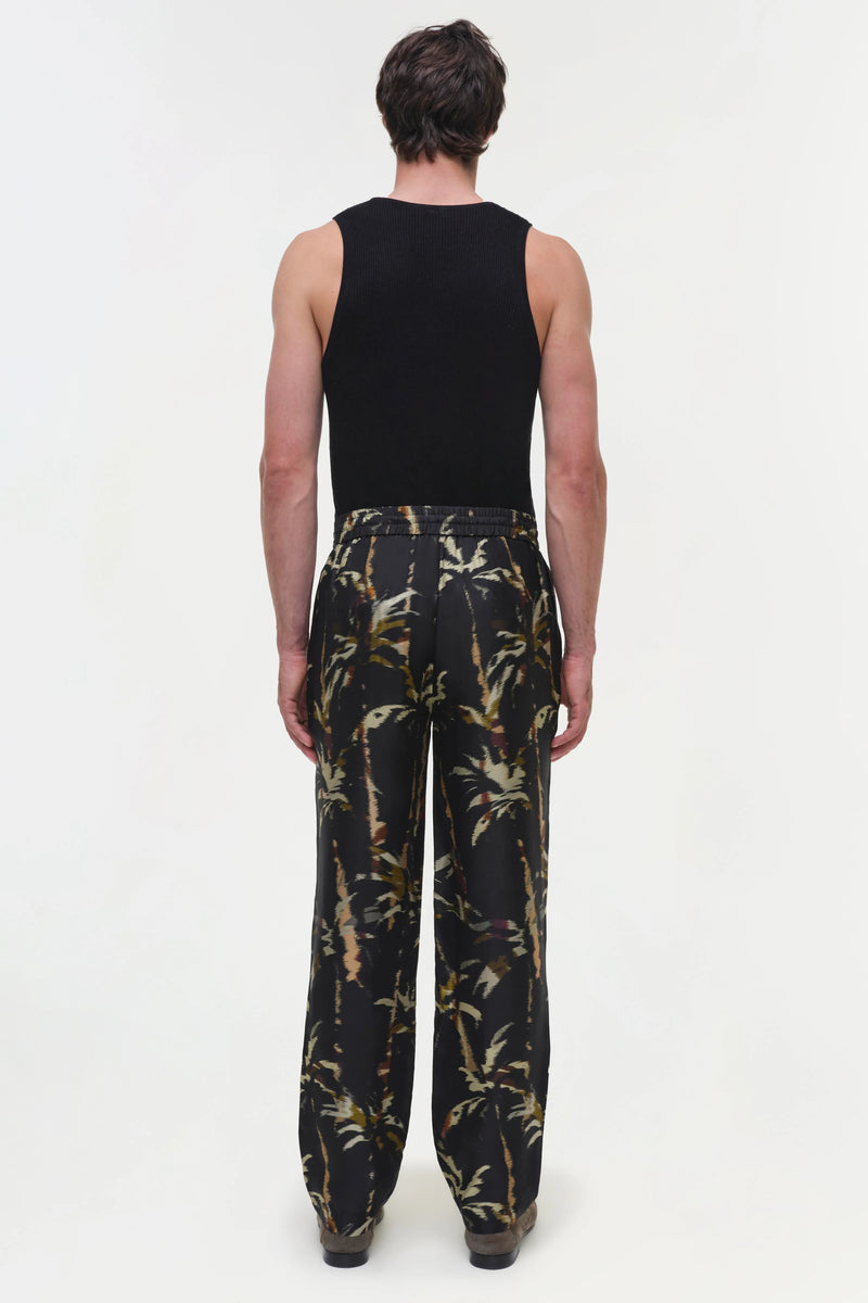 Allister Pullo On Pants Windswept Palm Print