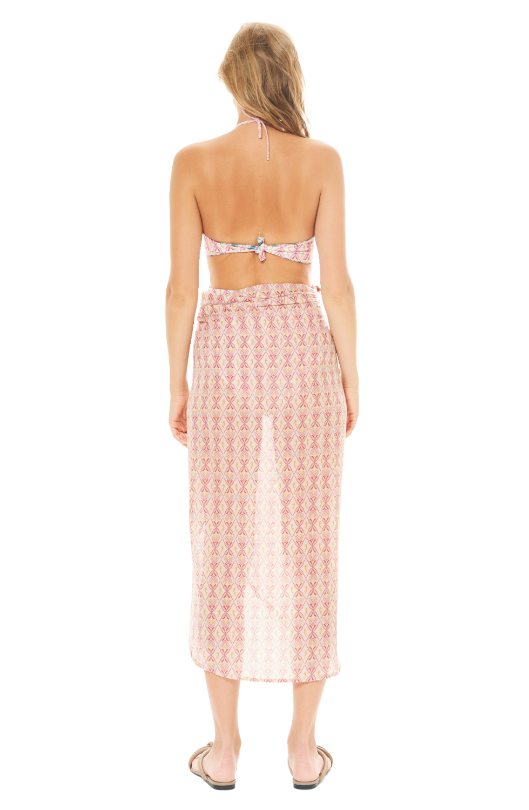 Tie on Waist Pareo in Lavender Purple