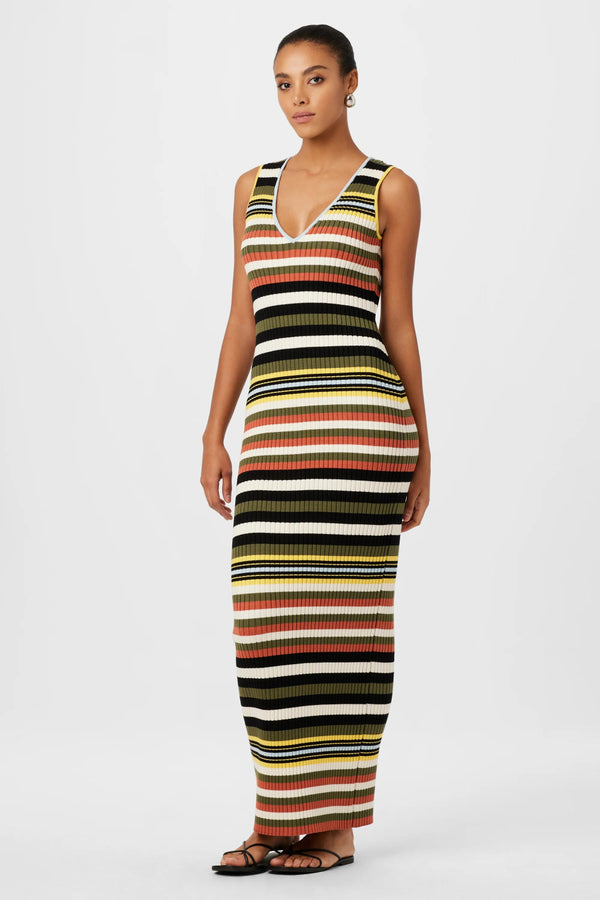 Bowie Sleeveless Deep VNeck Maxi Dress