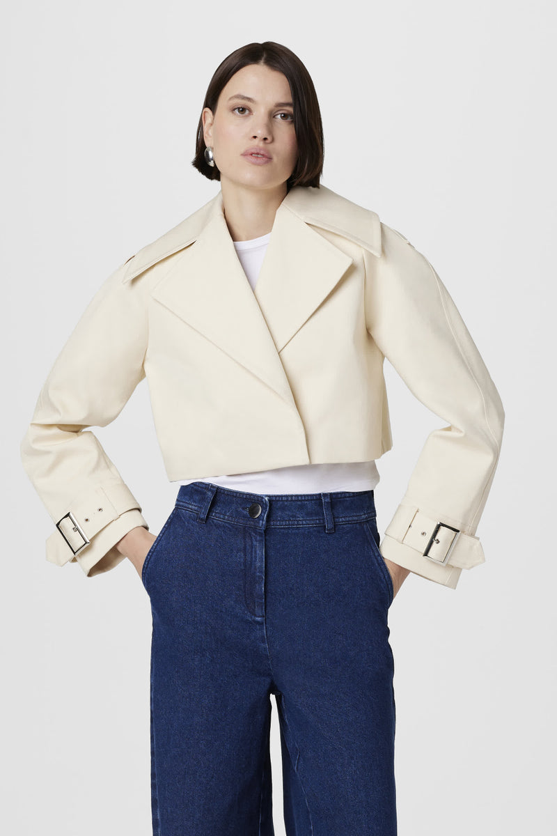Tommy Cropped Jacket Parchment
