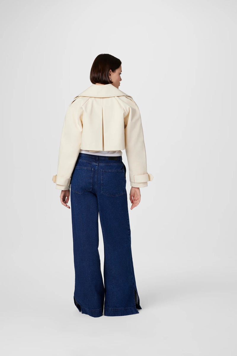 Tommy Cropped Jacket Parchment