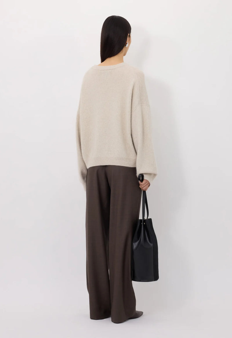 Tristan Loose Fit Sweater Stone Mélange