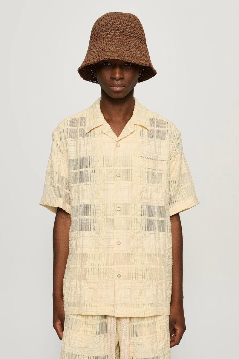 Ture Sheer Beige Check Shirt