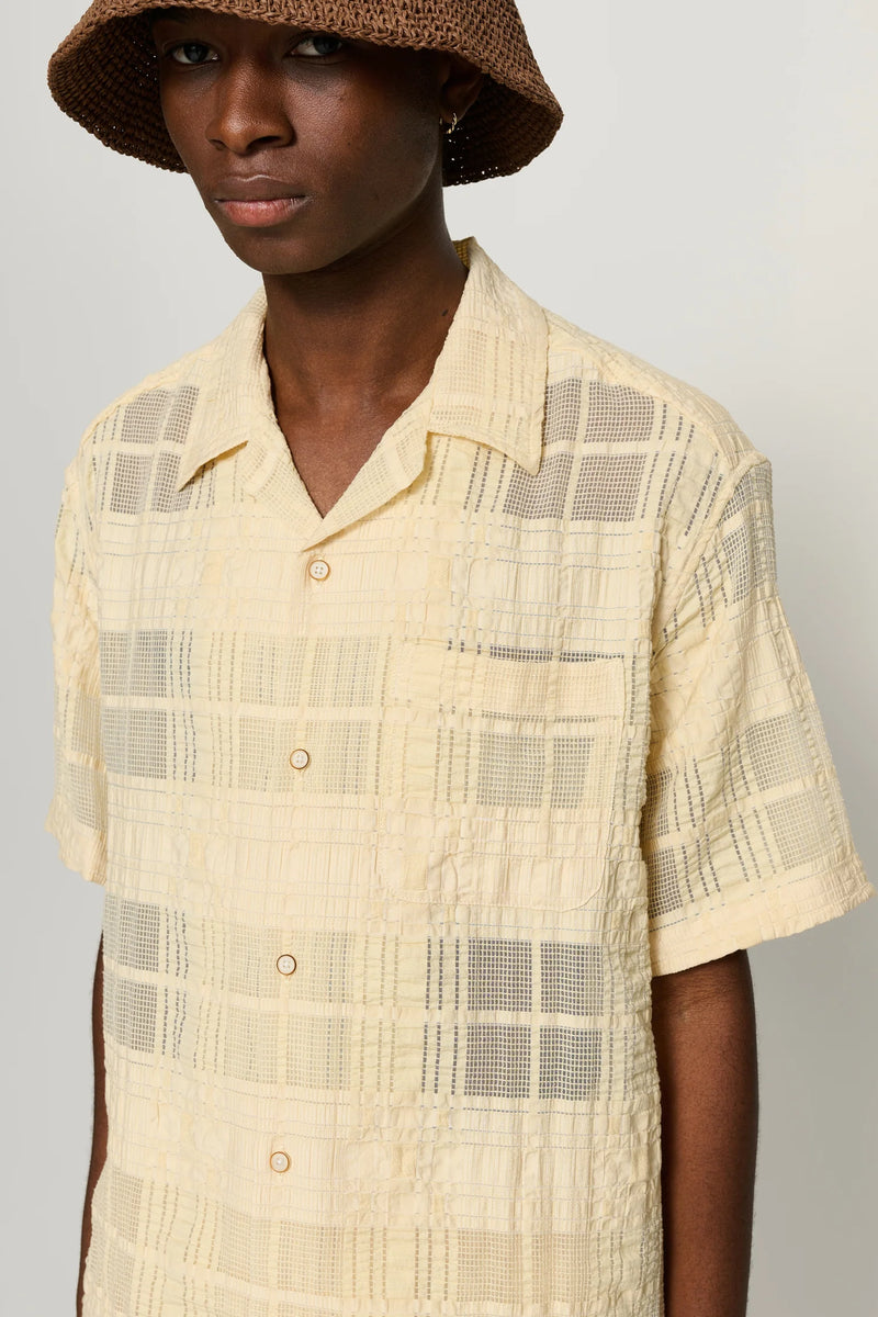 Ture Sheer Beige Check Shirt