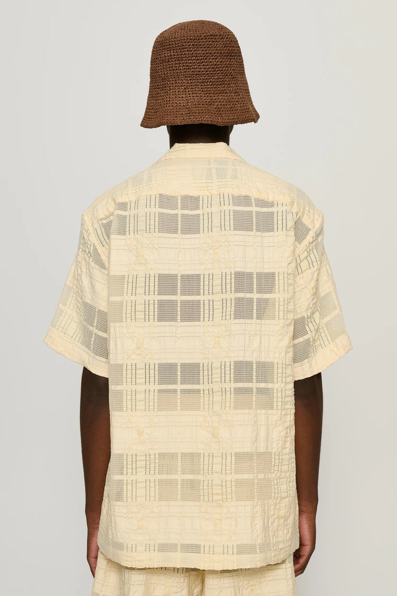 Ture Sheer Beige Check Shirt