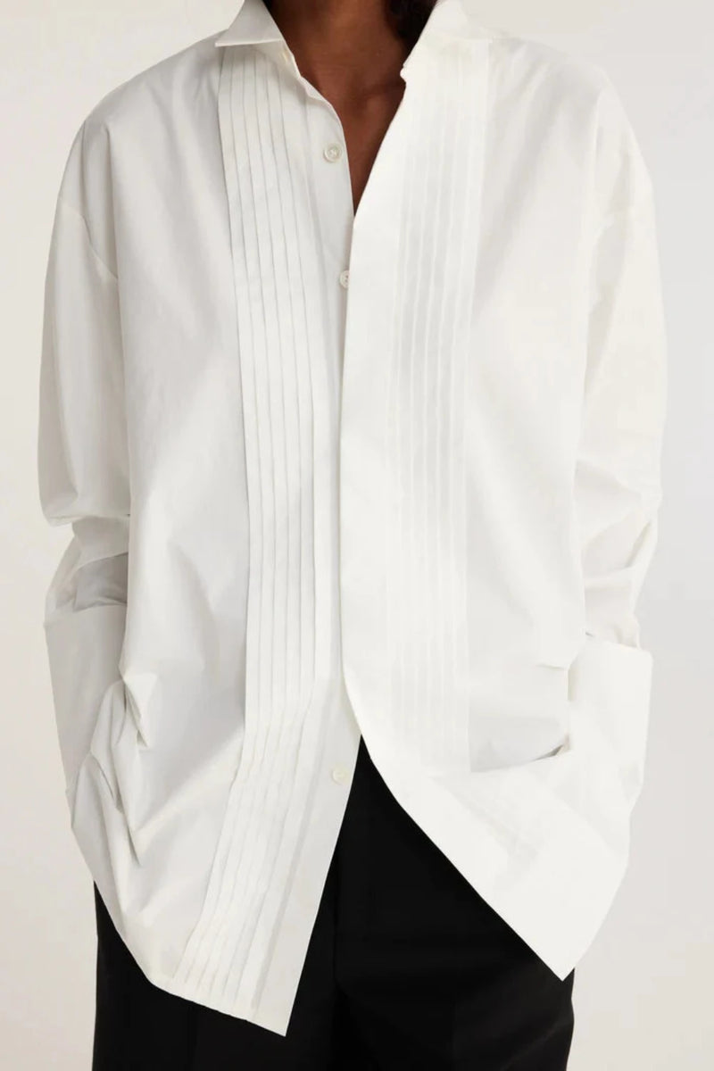Tuxedo Poplin Shirt White