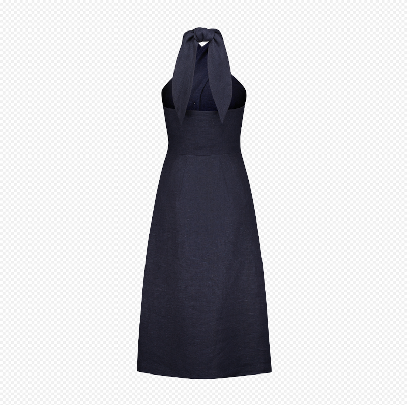 Twist Button Up Midi Dress
