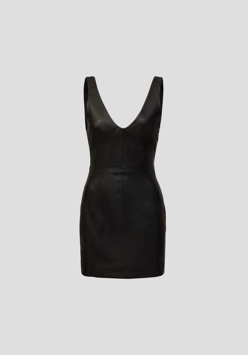 Smoke Show Leather Dress