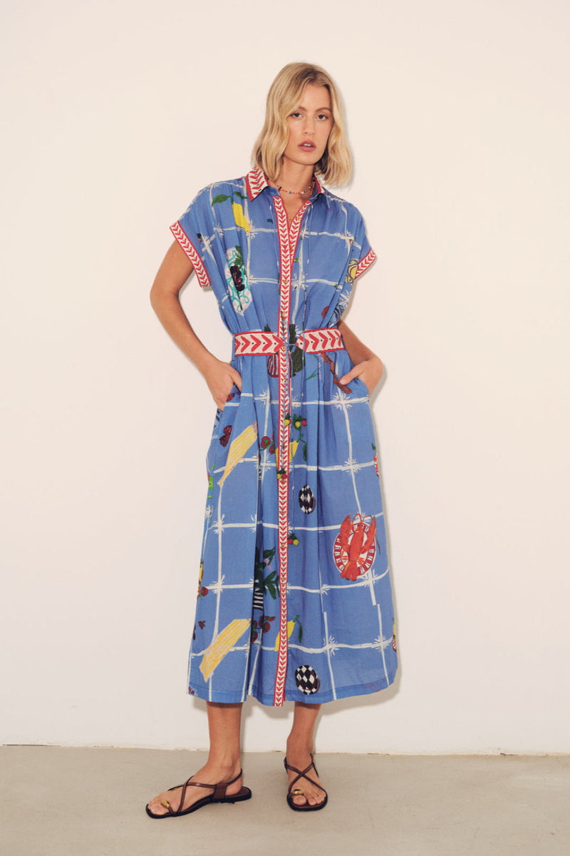 Valerie Kaftan Picnic Blue