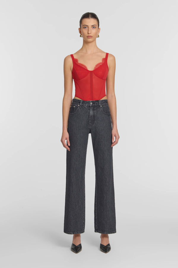 Salacious Bustier Sunset Red