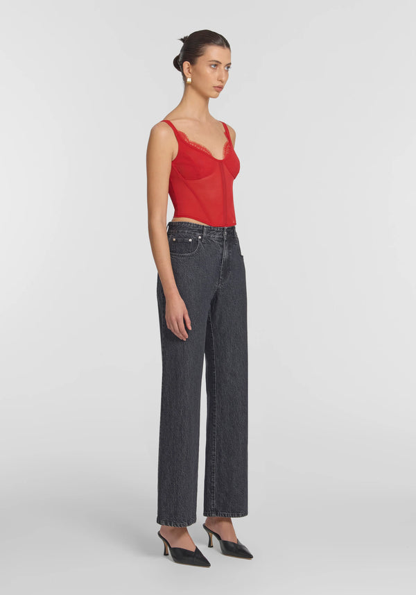 Salacious Bustier Sunset Red