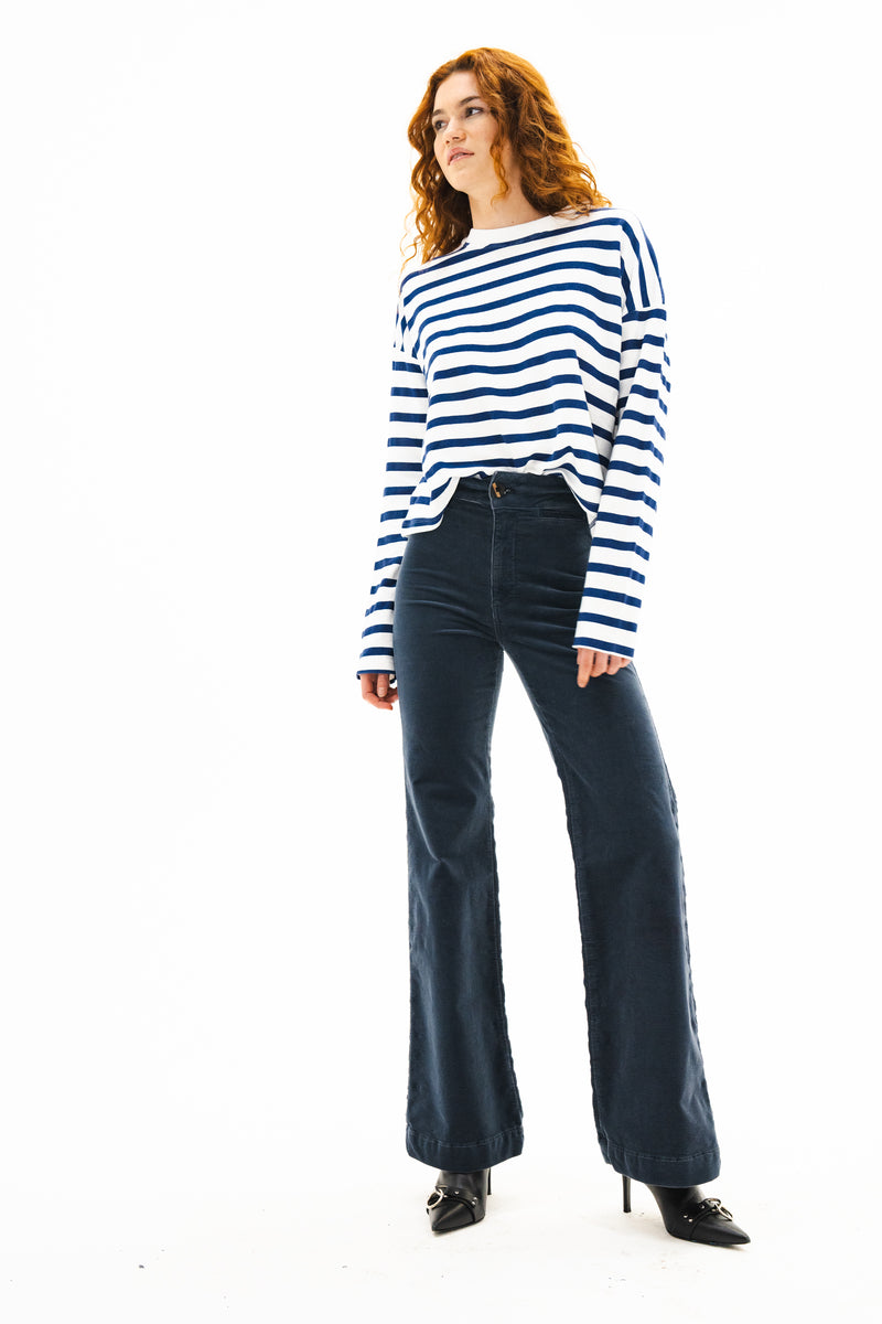 Brighton Wide Leg Cord Slate