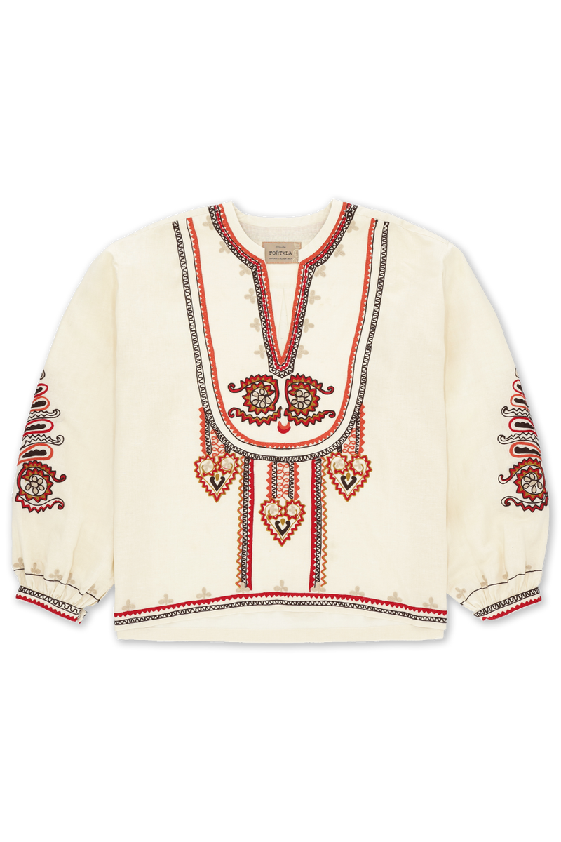 Embroidered Blouse Off White