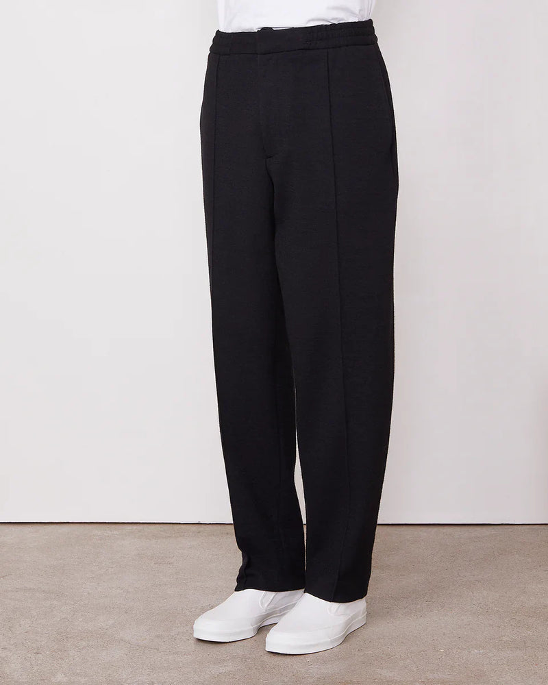 Walter Italian Jersey Cotton Wool Pants Dark Navy