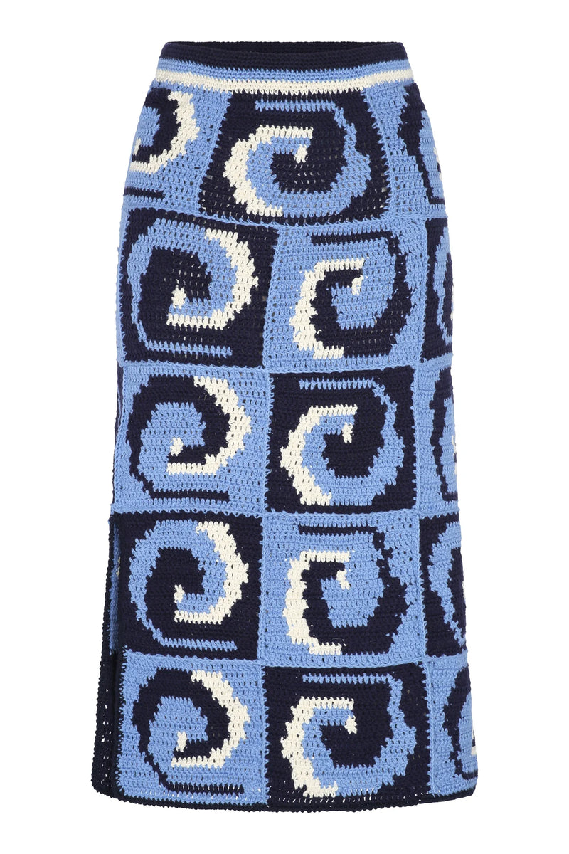 Waves Skirt Cerulean