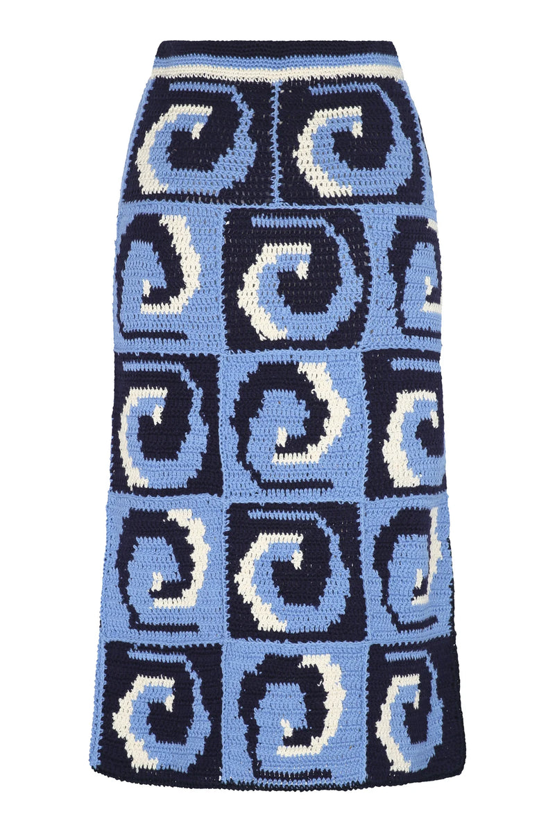 Waves Skirt Cerulean