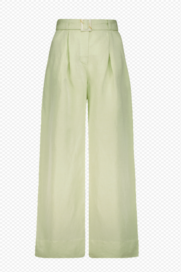 Wide Leg Pleated Pant Pear