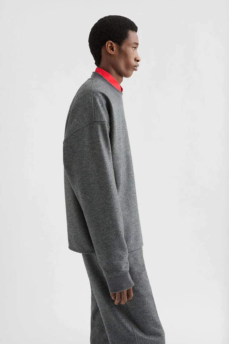 Wool Melton Crew-Neck Sweatshirt – CURIO at Faena Bazaar