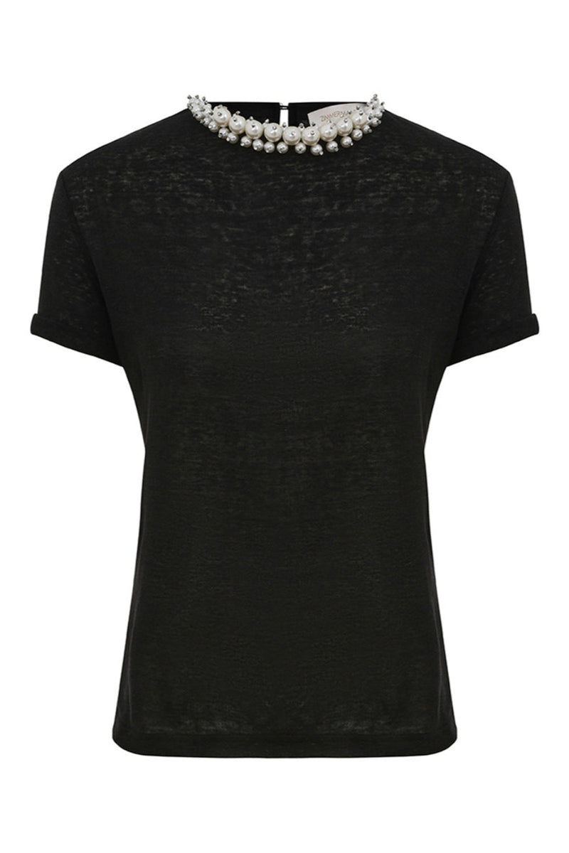 Crush Embellished Tee Black