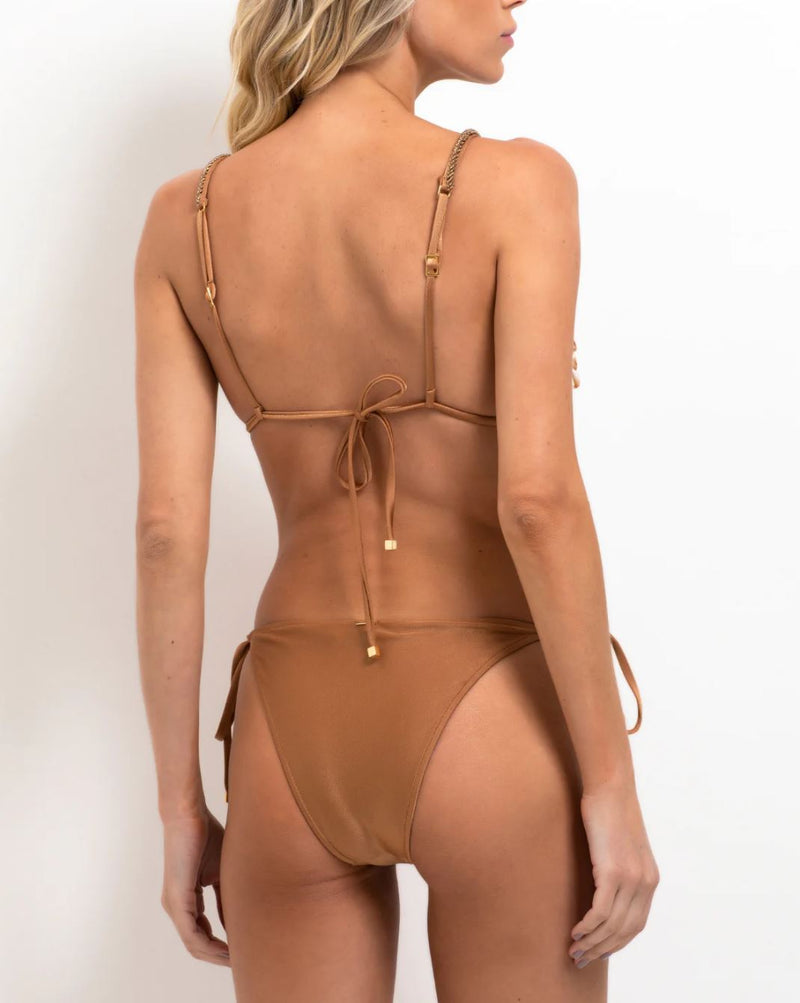 Beaded Seashell String Bikini Top