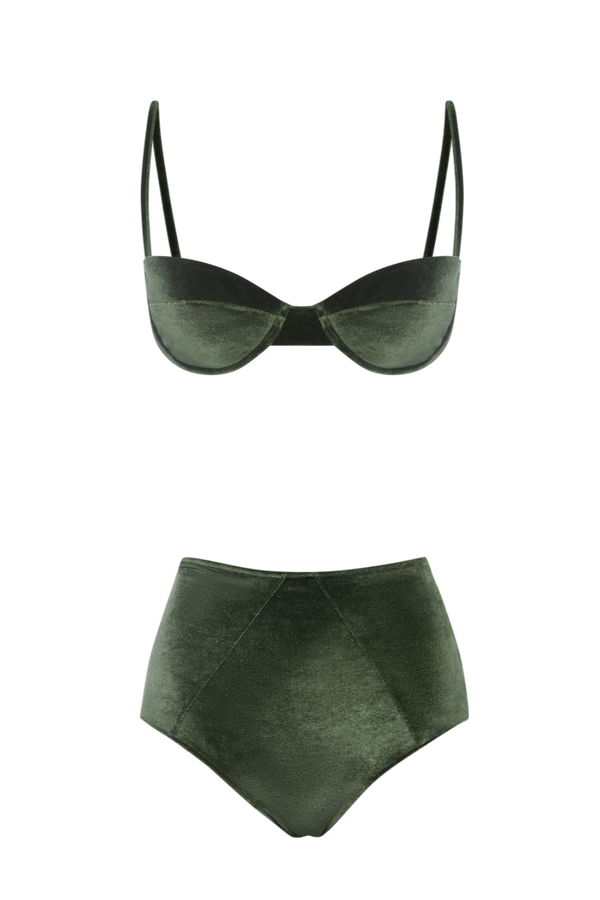 Chic Bikini Green Velvet