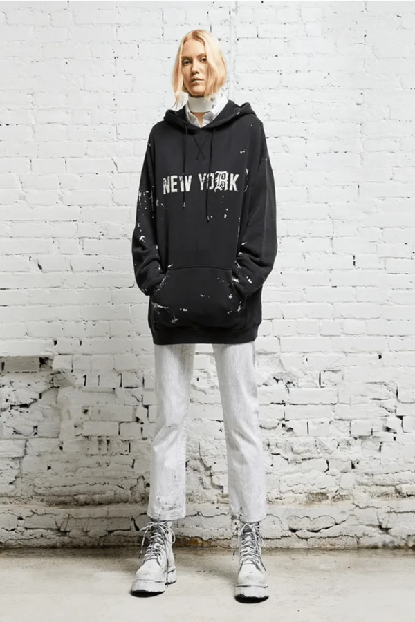 Boy Straight Crackled Grey