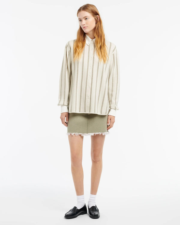 Ladies LS Shirt Oxford Wide Stripe (Final Sale)