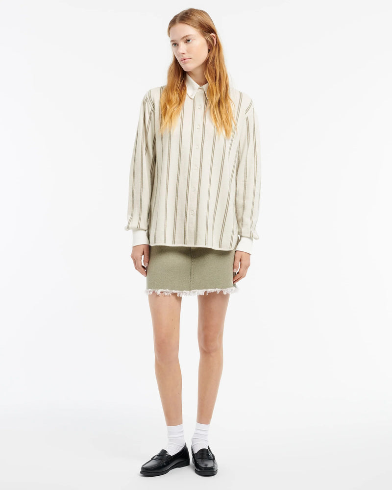 Ladies LS Shirt Oxford Wide Stripe (Final Sale)