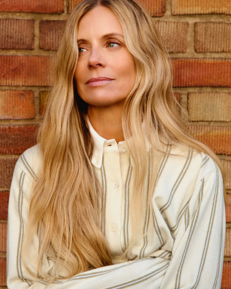 Ladies LS Shirt Oxford Wide Stripe (Final Sale)