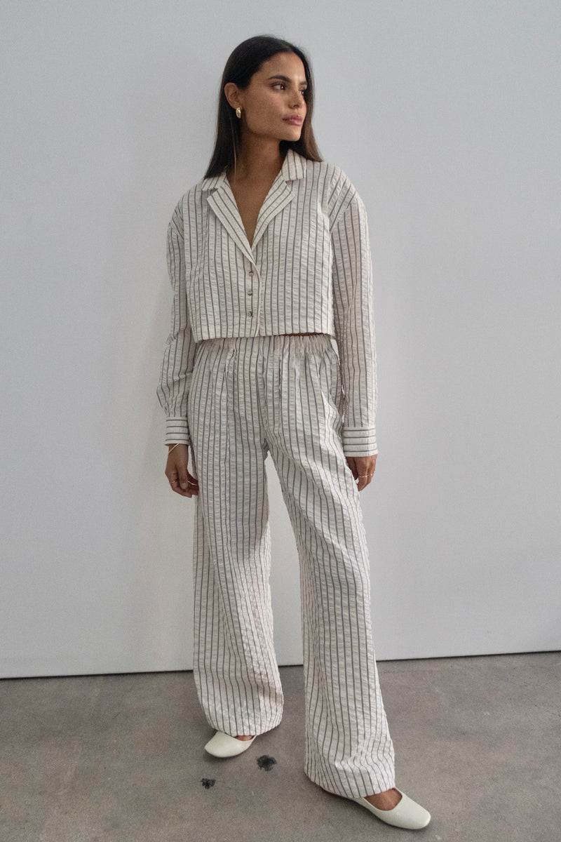 Cabana Cropped Shirt Ivory