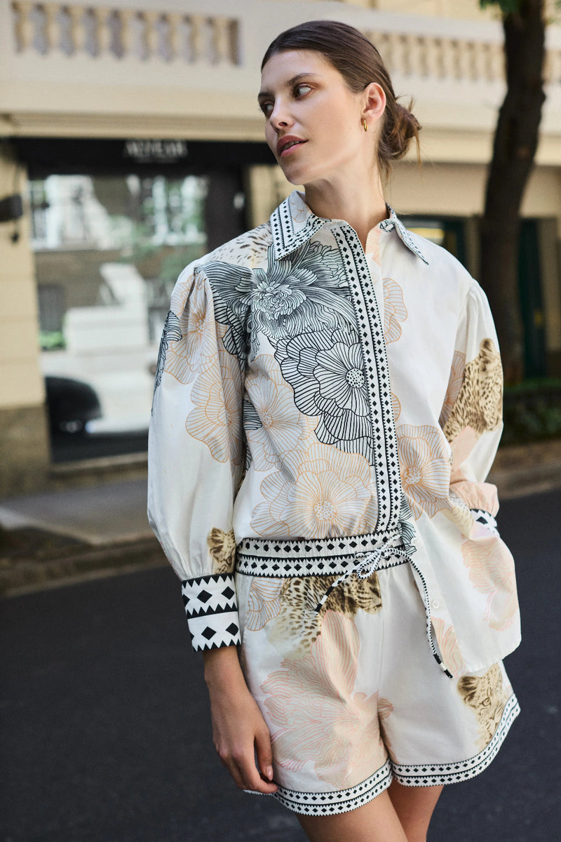 Poplin Shirt Garden Tiger