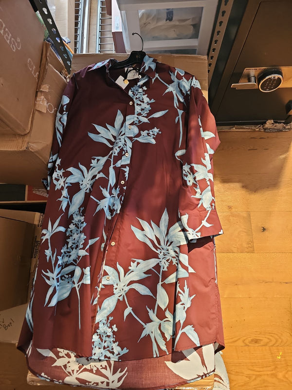 Shirtdress in Poplin with the Herbarium Print (Final Sale)