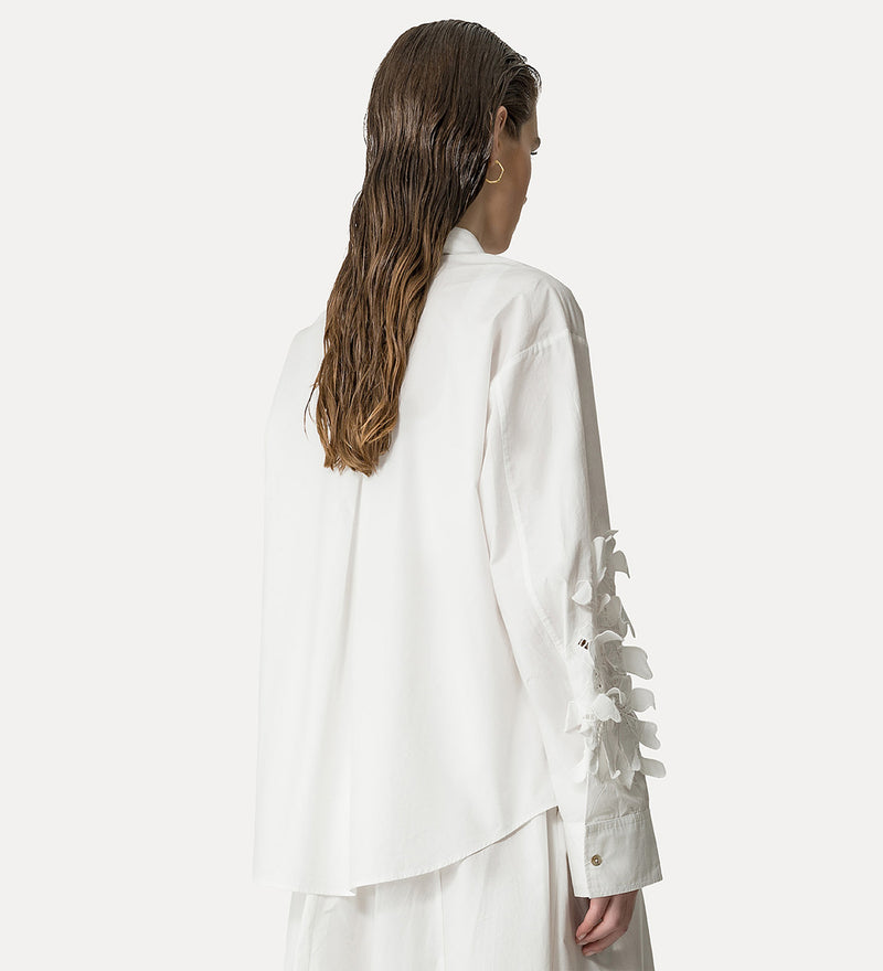 En fleur Embroidery Cotton Popline shirt
