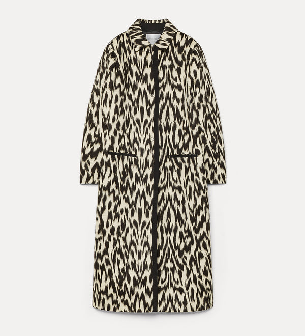 "Moiree" Jacquard Cloth Chic Coat