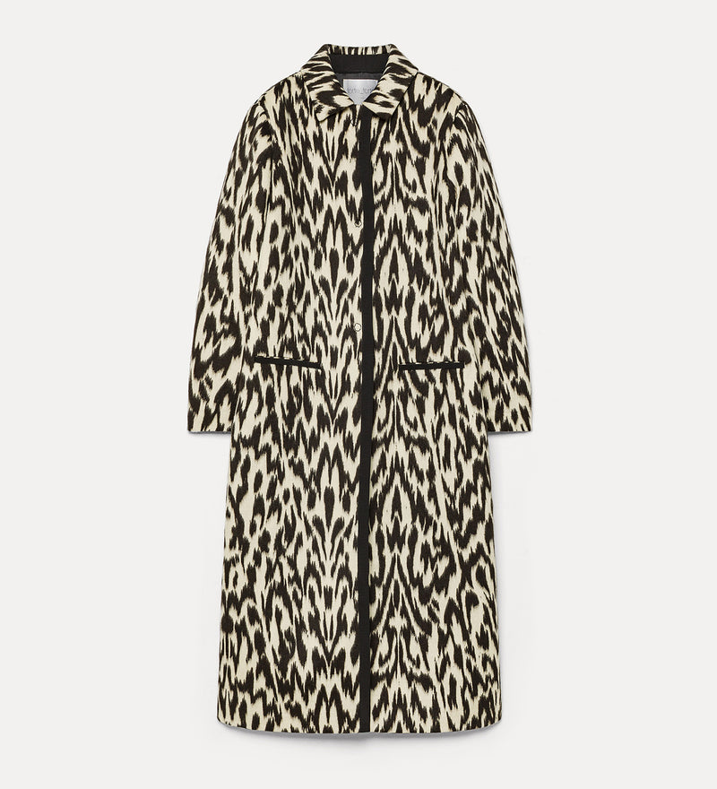 "Moiree" Jacquard Cloth Chic Coat