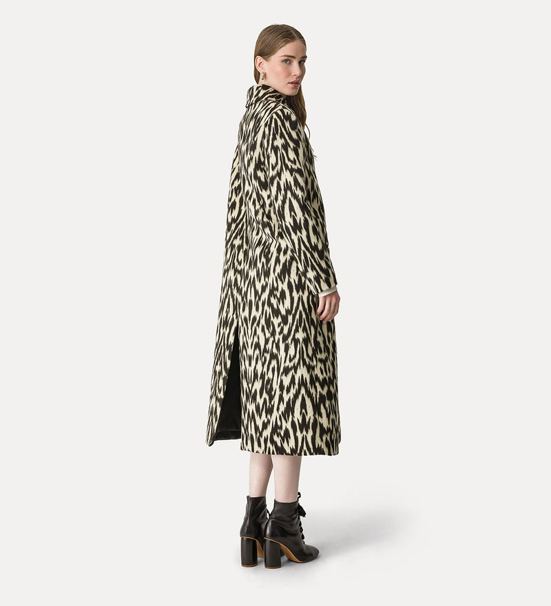 "Moiree" Jacquard Cloth Chic Coat