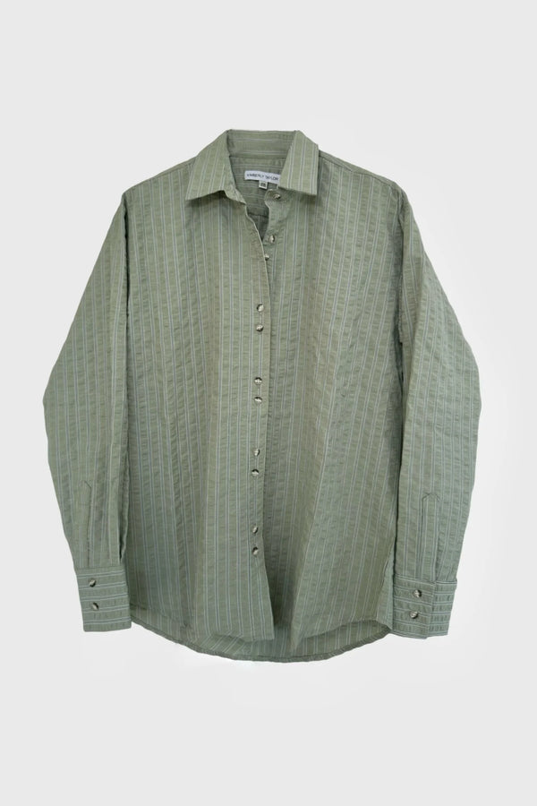 Lou Lou Shirt Puckered Green