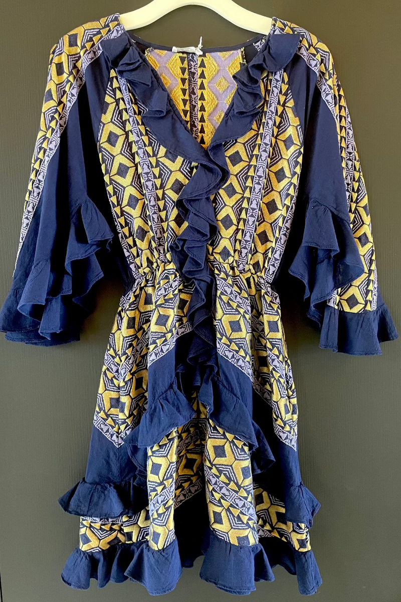 LS Short Royal Blue Dress M8355