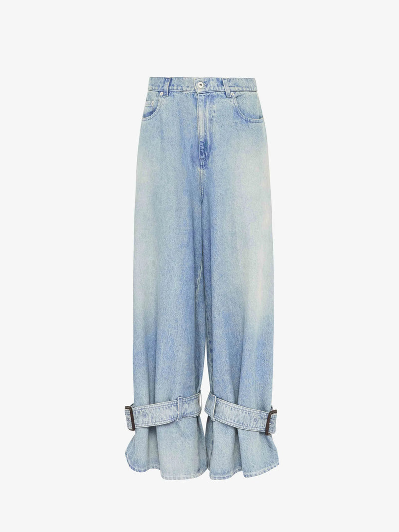 Buckled Cuff Jeans Light Blue