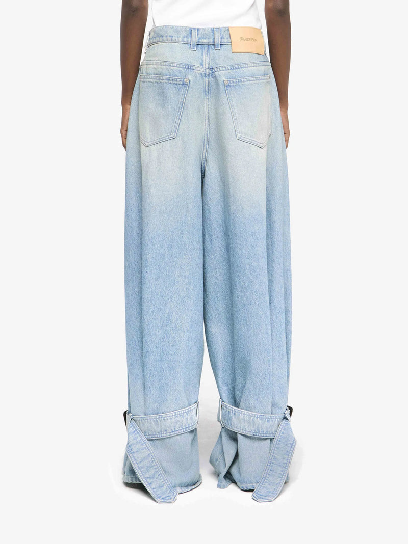 Buckled Cuff Jeans Light Blue