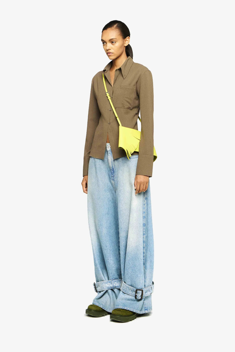 Buckled Cuff Jeans Light Blue