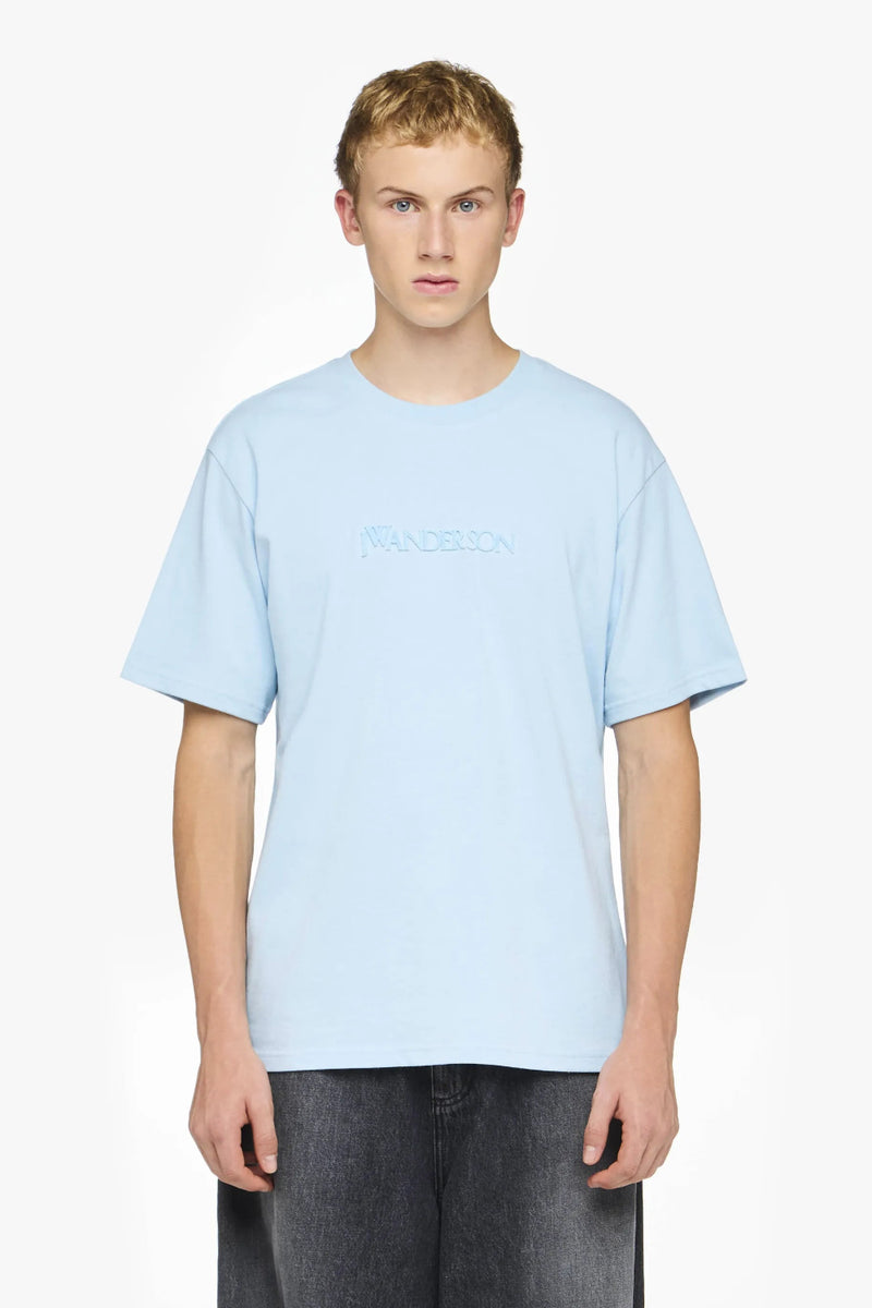 Logo Embroidery T-Shirt Pale Blue